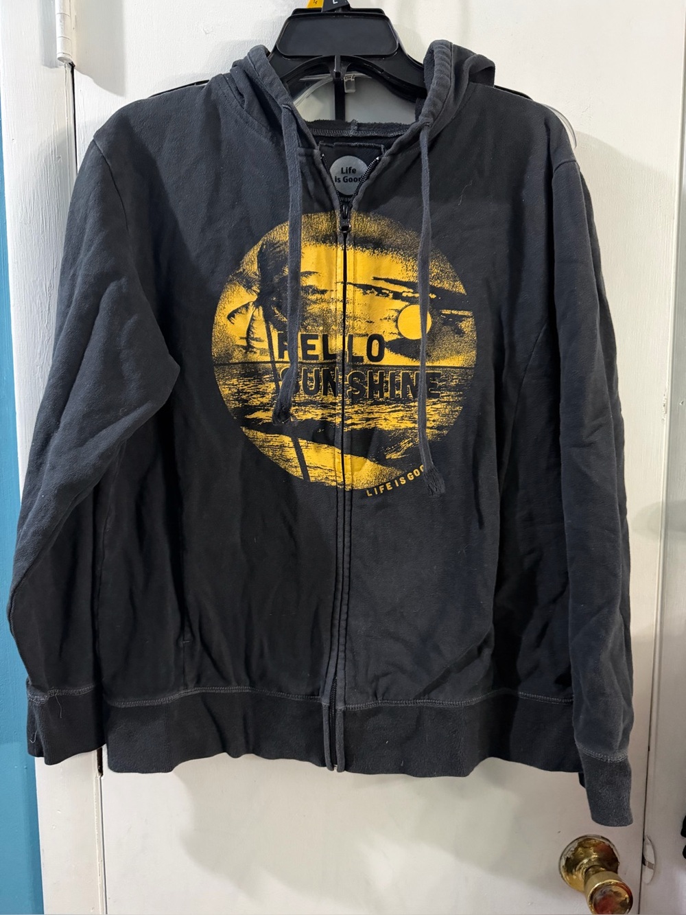 Life Is Good Large Full Zip Hoodie Jacket